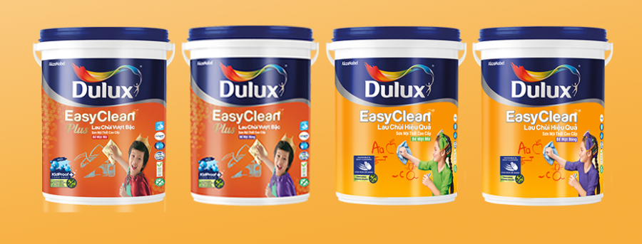 Chuỗi sản phẩm sơn Dulux Easy Clean lau chùi hiệu quả làm mưa làm gió trên thị tường