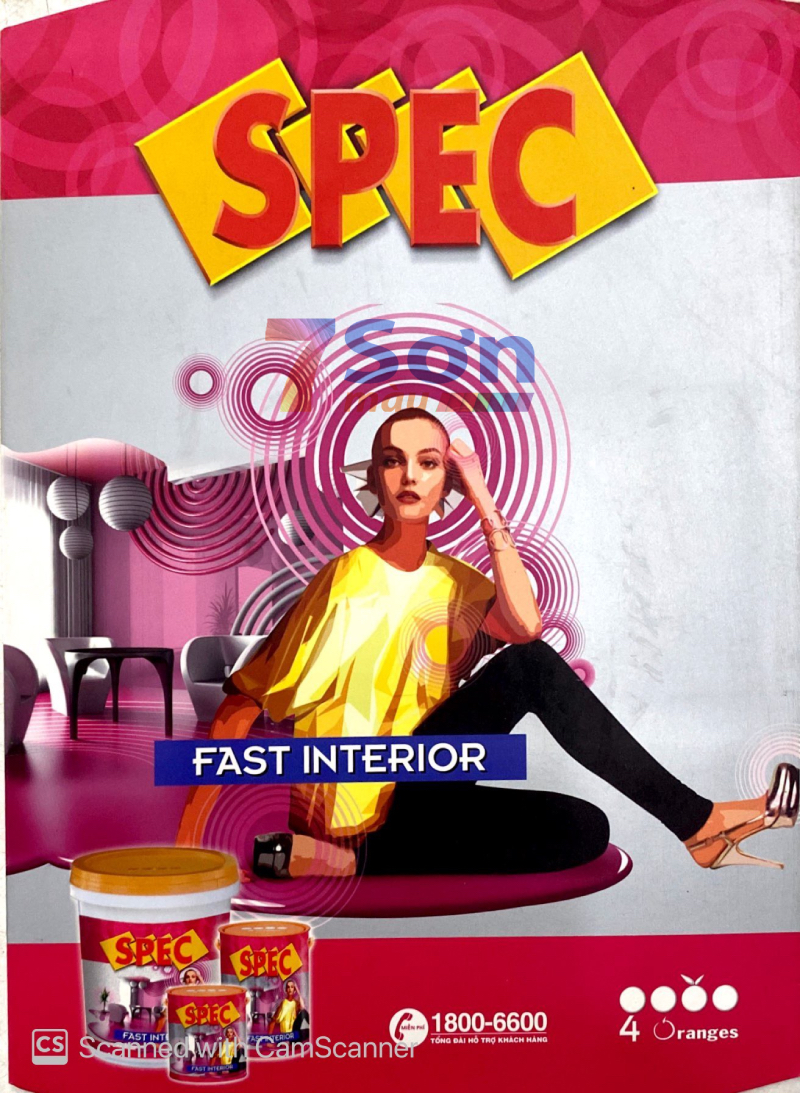 Bảng màu sơn Spec Fast Interior trong nhà mới nhất
