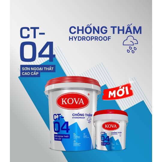 Sơn Ngoại Thất Cao Cấp KOVA CT-04 Chống Thấm MỚI