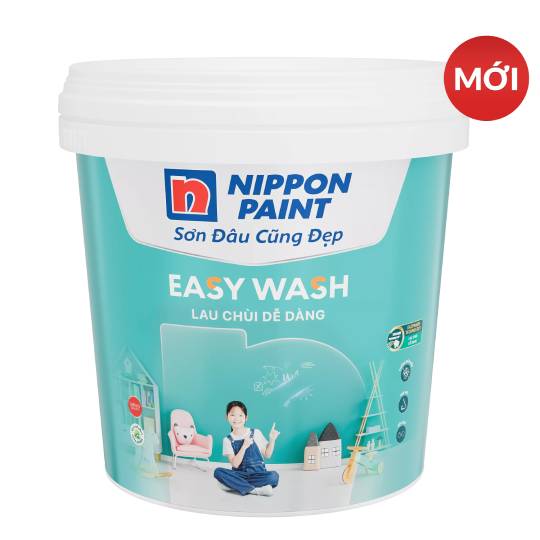 Sơn Nippon Nội Thất Easy Wash – Lau Chùi Dễ Dàng