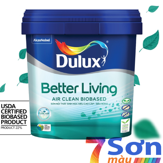 Sơn nội thất Dulux Better Living Air Clean Siêu bóng - C896B