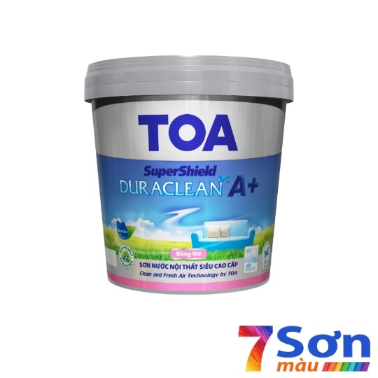 Sơn nội thất siêu cao cấp Toa SuperShield DuraClean A+ Bóng mờ 