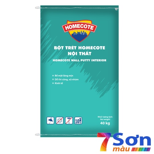 Bột trét tường Homecote Wall Putty Interior nội thất
