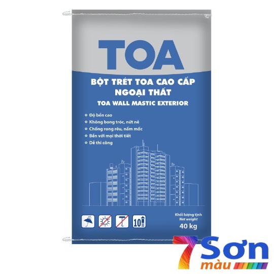 Bột trét tường TOA Wall Mastic Exterior ngoại thất 